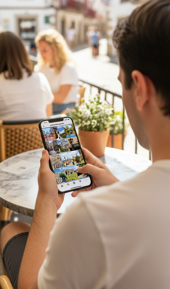 Social Media Travel Guide on mobile